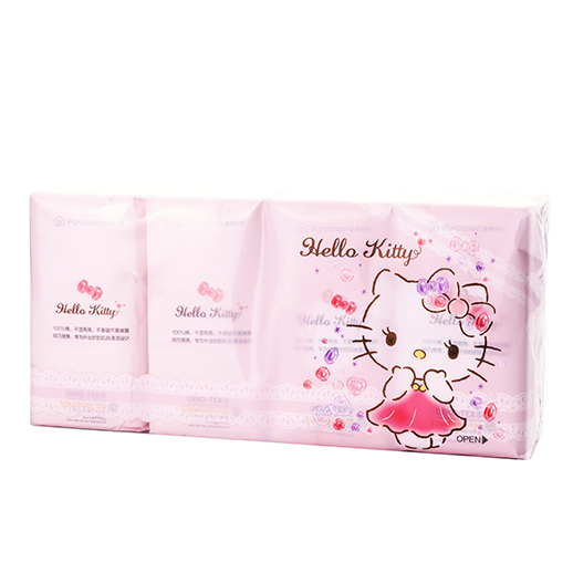 Hello Kitty手帕装纯棉柔巾