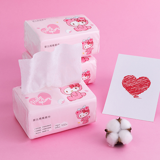 Hello Kitty婴儿加大纯棉柔巾