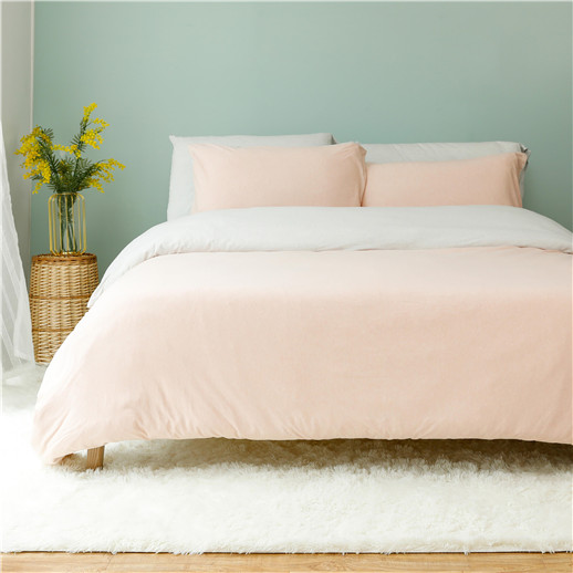 2020夏1.8m床针织四件套-粉色花纱