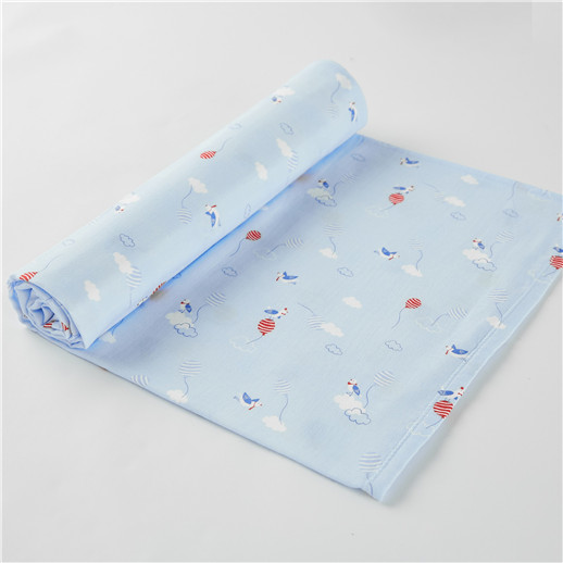 2020春夏婴儿纱布浴巾 鸽子气球/白底气球