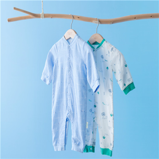 婴儿纱布连体服