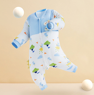 21秋婴童纱布微厚分腿睡袋  塔塔里丛林