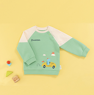 21秋婴儿针织套头卫衣   浅薄荷绿