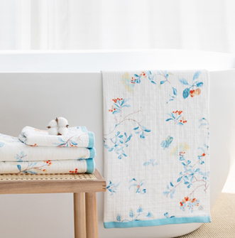 21秋成人纱布华夫格浴巾-祥韵