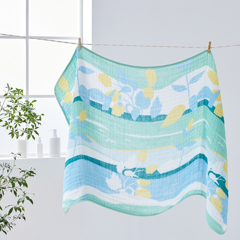 花园颂歌绿+梧枝绿/六层一体浴巾
